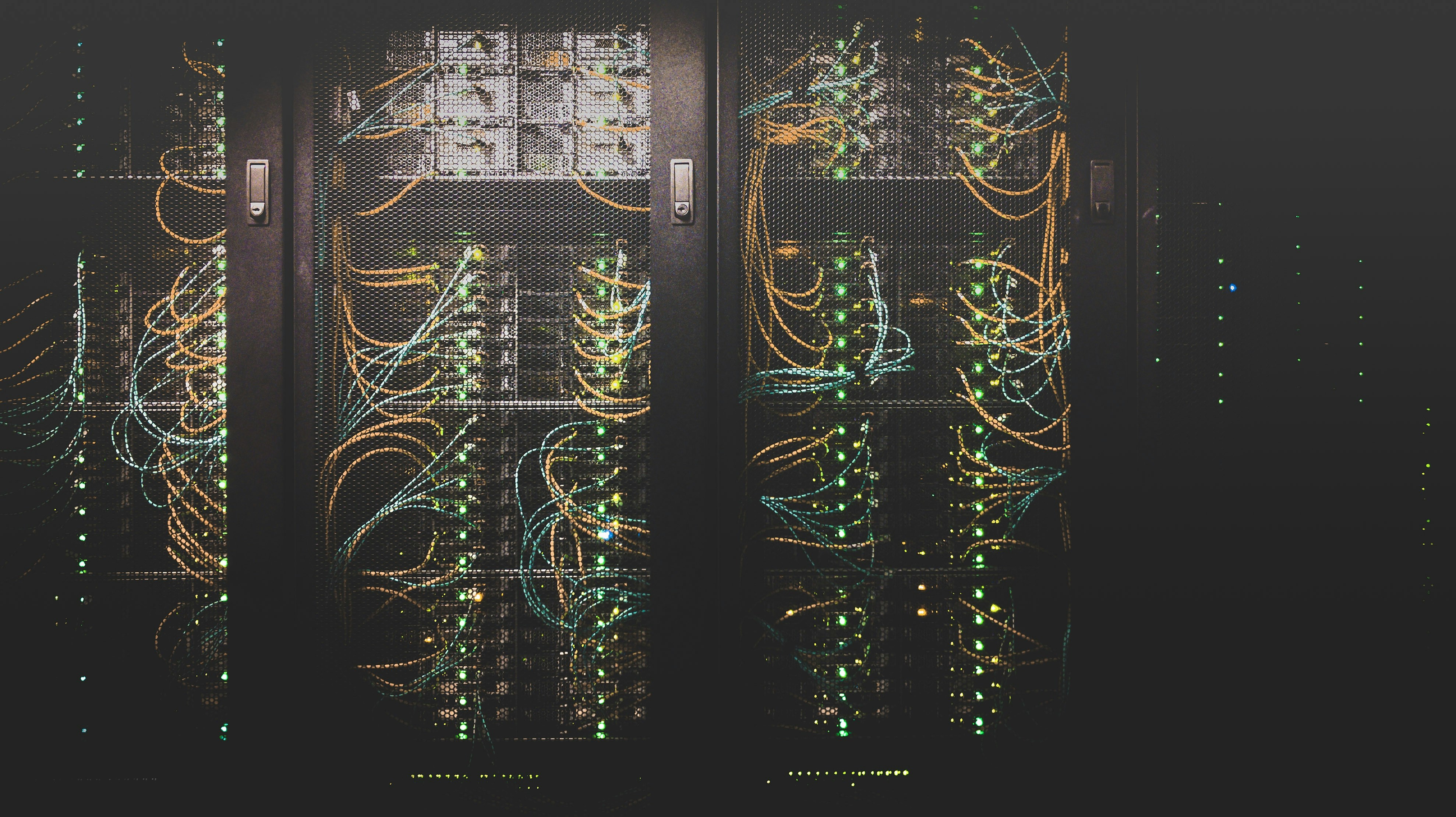 Fig 1.0 · Data center server aisle, low light, cold cathode